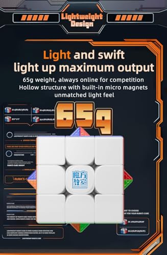 Image of HAWKISTER 6+ Years Moyu Meilong 3M V2 Magnetic Stickerless 3X3 Speed Cube, Mfjs Meilong 2024 3 By 3 Cube Puzzle (Moyu Meilong 3M V2 2024 Magnetic Standard)