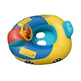 QHYK Schwimmring Baby, Aufblasbarer Kinder Schwimmreifen, Lenkrad-Griff, für Strand und Schwimmen der Kinder, Kinderim ab 6 Monate bis 48 Monaten