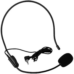 Diadema Para Cantar Vbestlife Mini Auriculares con Cable montados en la Cabeza de 3,5 mm, micrófono de Condensador de micrófono para Altavoz Amplificador de Voz