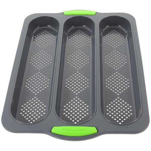 Amosfun Silicone Baking Pan Nonstick Bread Loaf Pan Perforated Design for Even Heating for Home Kitchens and Professional Bakers