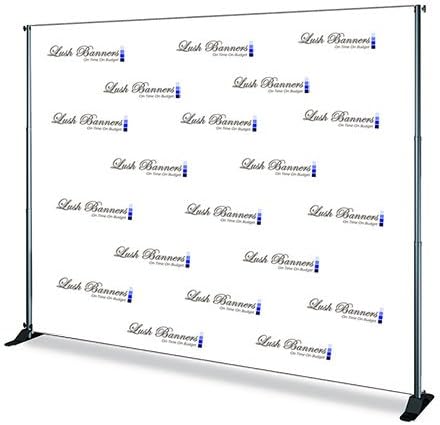 Adjustable Backdrop Stand Premium - Custom Printed - Hardware Included