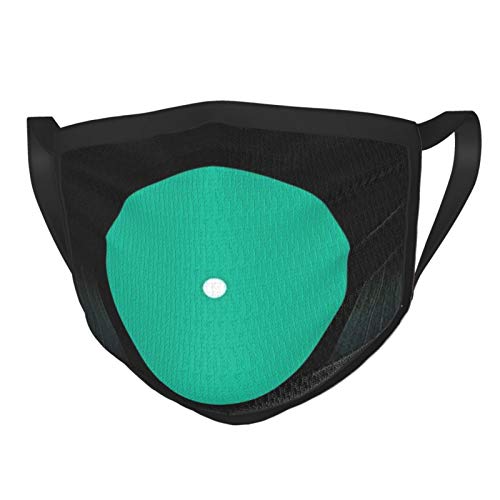 Gesichtsbedeckung,Vintage Black Vinyl Tune Retro Rekord isoliert Plattenspieler auf der Strecke White Rock Objects Spin Lp,Unisex Winddicht