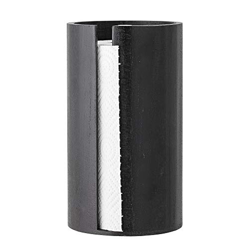 Bloomingville Küchenrollenständer Paulowina, Schwarz, Dekoobjekt, Maße D14,5xH25,5 cm, Kuchenrollenhalter, 82049324