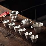  Théière Faite À La Main Café Drinkware Ménage Vieux Thé Traditionnel Service De Thé À Café Ensemble pour Thé Café Party (Style D Gratuit)