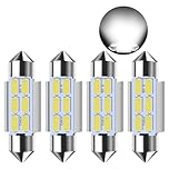 Safego 36MM Festoon LED Car Bulb C5W LED Bulb Canbus Error Free 1.42'' 6411 6418 DE3425 Car Interior Light Dome Reading Bulbs Number Plate Courtesy Lights White No Polarity 12V 4PCS