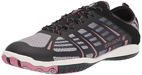 Body Glove Dynamo Rapid Water Shoes for Women, Swimming, Yoga, Beach, Hiking, Kayaking Shoes, Outdoor Sneaker, Hydro Sport Trainers Black and Cassis Pink Water Shoes