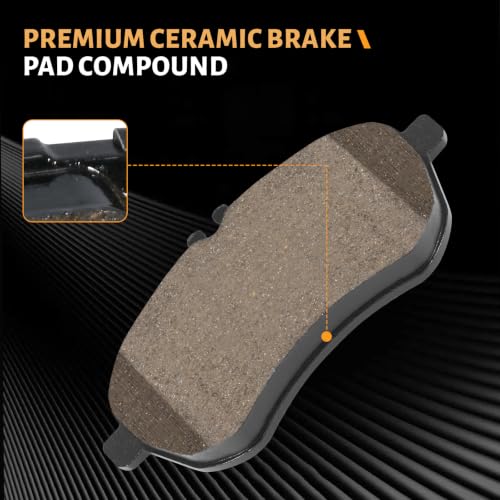 Image of D1340 Front Ceramic Brake Pads Kit Fit For Mercedes-Benz C250 2010-2015, For Mercedes-Benz C300 2008-2012, For SLK250 2012-2015