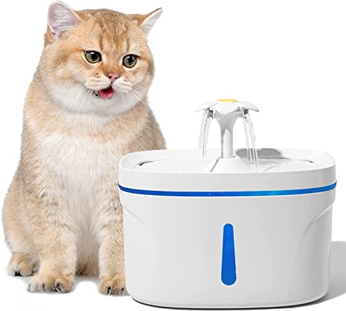 Fuente de agua para gatos 2.5L con filtro y luz LED