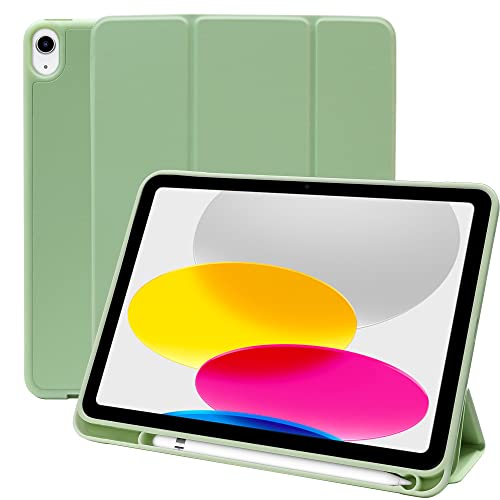 MS factory iPad 11世代 10世代 ケース iPadケース 第11世代 A16 (2025) 第10世代 用 アイパッド 11インチ 10.9インチ カバー ペン収納 耐衝撃 オートスリープ スタンド ティーグリーン 緑 IPD-10-S-HDR-GRN