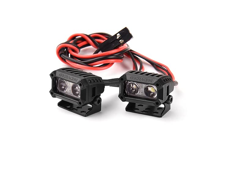 Palumma RC Crawler Lights LED Headlight, RC Vehicle Lighting Headlights LED Light for 1/8 1/10 1/18 RC Simulation Model Car Square Spotlight...