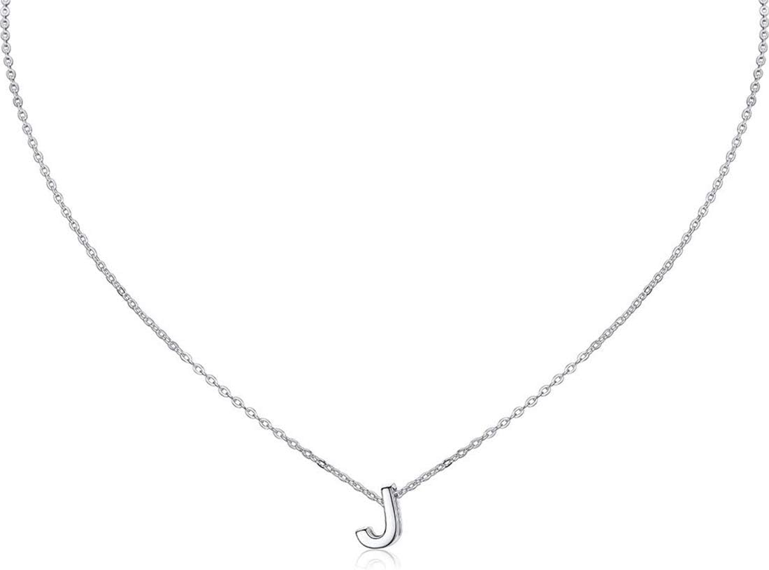 MOMOL Small Initial Necklace for Women Stainless Steel Tiny Letter Necklace Personalized Name Necklace