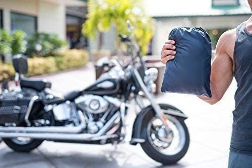 Miniatura 7 de XYZCTEM - Funda protectora impermeable para cubrir toda la motocicleta, apta para todo tipo de climas e impermeable - Ajuste preciso para