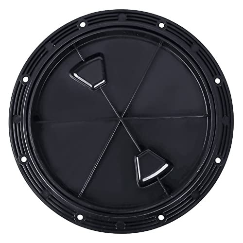 Smartmarine 6 Inch Boat Hatch Cover Black Round Non Slip Inspection Hatch W/Detachable Cover 4" 6" 8" (6") #TOP6