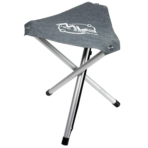 MVP Disc Sports Large Tripod Disc Golf Stool (Heather Gray)