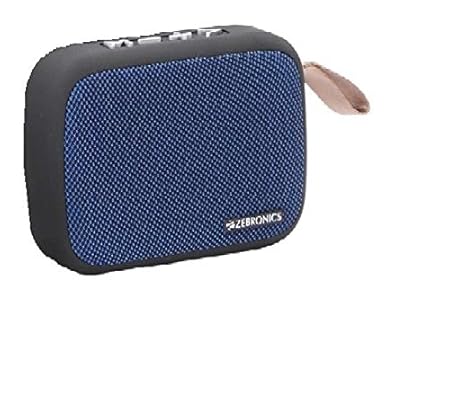 ZEBRONICS Delight 3 Watt Wireless Bluetooth Portable Speaker (Blue)