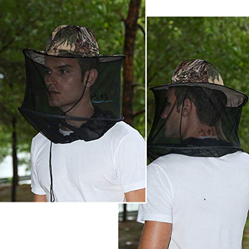 Tongina Chapéu De Rede De Pesca Ajustável Cap Cap Protector Face Cap Veil - Bege