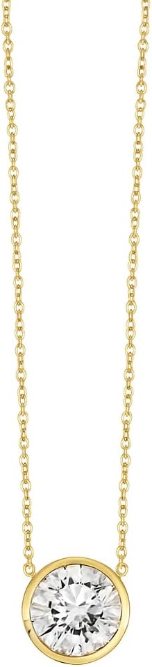 IGI Certified 1/4 to 3 Carat Lab Grown Diamond Round Solitaire Pendant Necklace for Women I 14k Gold Necklace (G-H, VS1-VS2, cttw) I 16 to 18 Inch adjustable Long Chain