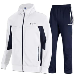 TBMPOY Men’s Tracksuits Sweatsuits for Men Sweat Track Suits 2 Piece Casual Athletic Jogging Warm Up Full Zip Sets