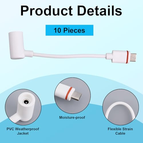 Adaptador de conector de barril blanco a USB-C para Spotlight Pro 5