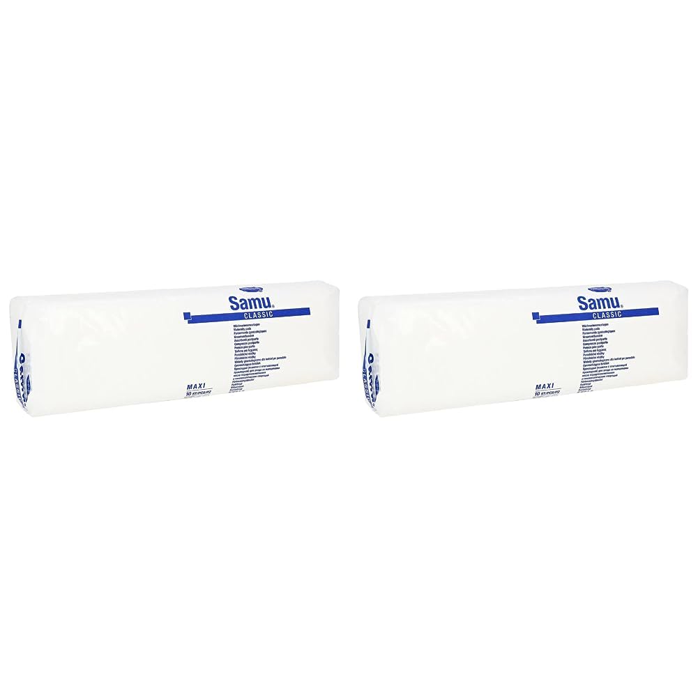 Samu Classic Maxi Wöchnerinnen-Vorlagen Wochenbettbinden Einlagen 1x10 Stück (Packung mit 2)