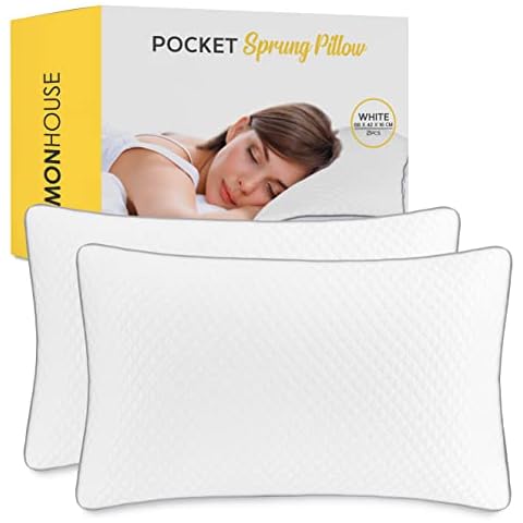 MONHOUSE Pocket Sprung Memory Foam Pillows Cover