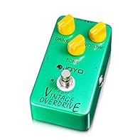 JOYO Vintage Overdrive guitar pedal with RC4558 chip is a representation of the classic TS808 tone. Producing warmer overtones at quieter volumes when used as a clean volume boost, and can achieve a harsher distortion as gain is increased. True Bypas...