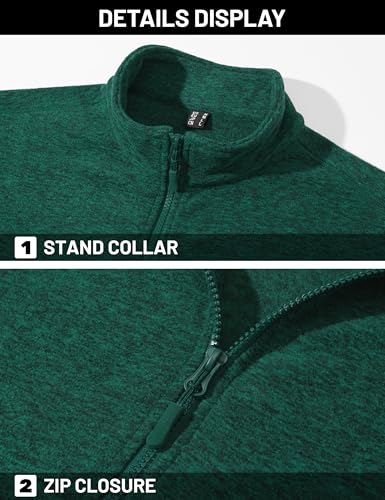 TACVASEN Men's Fleece Jackets Full Zip Lightweight Jacket Casual Soft Warm Coats with Pockets4
