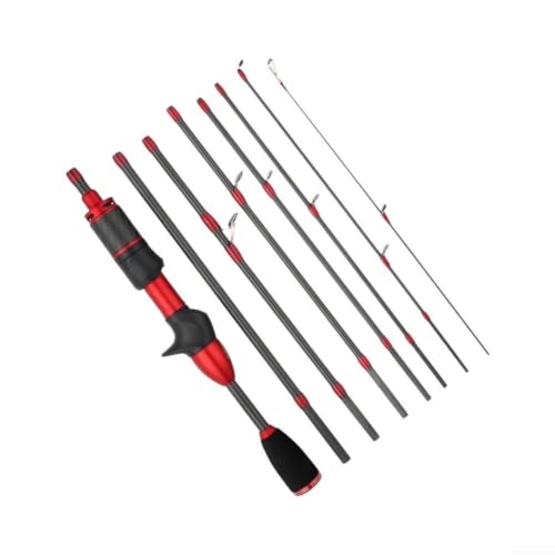 8 Section Telescopic Fishing Rod for ultra Short Carbon Fiber Casting Travel Bait Rod Lightweight Portable Fishing Pole for Streams Lakes(1.68m