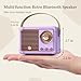 PRUNUS J-999 Retro Bluetooth Speaker,Vintage Decor,Mini Wireless Bluetooth Speaker,Cute Old Fashion Style Support USB/TF Card/AUX for Kitchen Desk Bedroom Office Party Outdoor（Exclusive Purple）