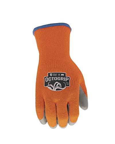 Octogrip 15G Thermal Eco Latex Palm Glove OG451 (9L),Orange