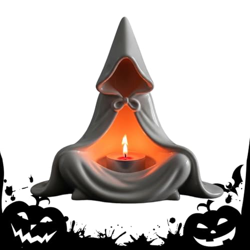 Palaufr PortaTealight Halloween,Supporto Votive Spaventoso | Candeliere Decorativo a Forma di Fantasma e per Autunno Feste Scuola Famiglia Soggiorno Studio
