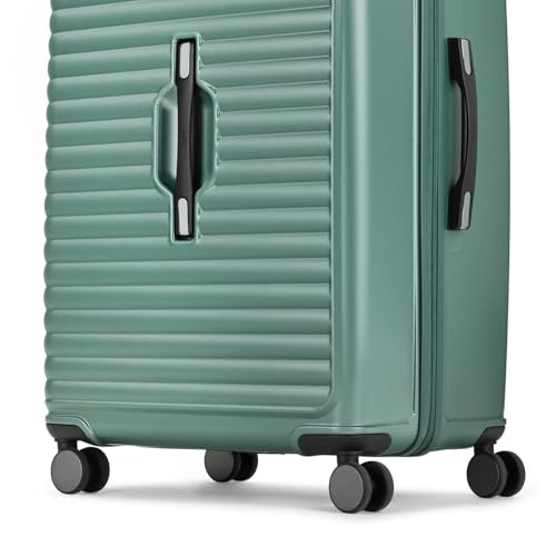 Image of Skybags Plastic Spinner Trunk Check-in Trolley Bag, 78cm | Large Hardsided Luggage with Smooth 8-Wheel & TSA Lock | Suitcase for Travel | 5-Year International Warranty (Green)
