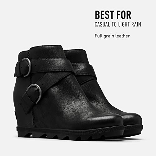 Sorel Women's Joan Of Arctic Wedge Ii Buckle Boot - Light Rain - Waterproof - Black - Size 8 #TOP1