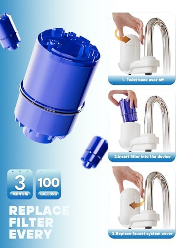 수도꼭지 마운트 교체 필터 6팩, Pur RF-3375 정수 필터 교체에 적합, 모든 PUR, PURS PLUS RF-9999 수도꼭지 여과 시스템과 호환 AVXBYR — 사진 6