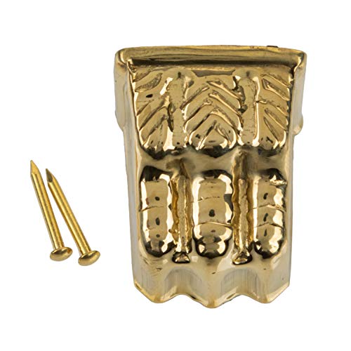 Small Stamped Brass Furniture Leg Claw Feet | Toe Cap To Protect Feet Of Table, Dresser, Sofa | Antique Furniture Reproduction Hardware | Ua-375-Tcpb (4) #TOP1