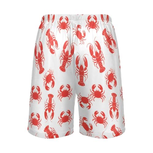 ALAZA Watercolor Excavator Men's Pajama Shorts Sleepwear Pajama Bottom Lounge Pants Wear with Pocket3