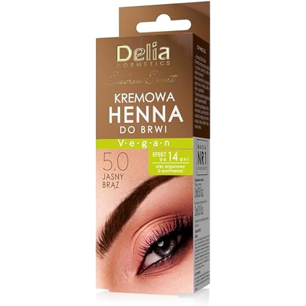 Delia Cosmetics - Farbka do brwi - Kremowa Konsystencja - Jasny brąz - Koloryzacja brwi - Trwały kolor - Łatwa aplikacja - Vegan - 15ml
