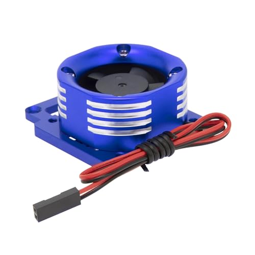 22000 RPM 1/8 Motor Cooling Fan for TRAXXAS 4WD Sledge Monster TRUCK-95076-4, Blue Accessories