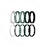 Pack J: Pure White, Metallic Mint Green, Muted Green, Deep Teal, Charcoal Black