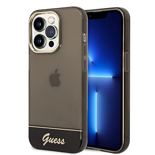 Guess GUHCP14LHGCOK Coque pour iPhone 14 Pro 6,1" Noir/Noir