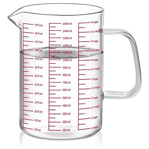 Luvan 1500ml Messbecher Glas, Drei Verschiedenen Skalen Cover