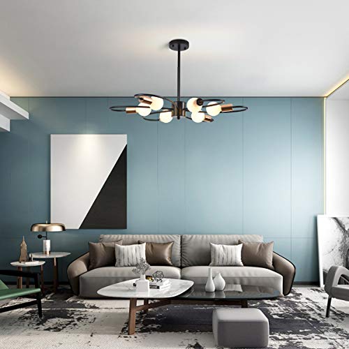 Qcyuui Lampadari Sputnik a 6 luci, Plafoniera