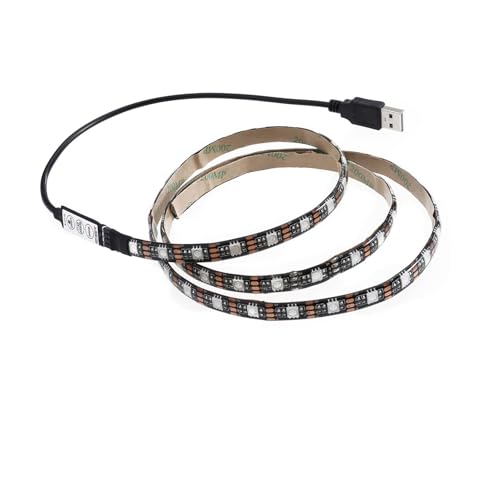 Tira de LED flexible RGB 1m luz de cuerda control USB miniatura 1