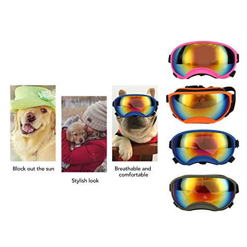 Dog Sunglasses Doggles, UV Protection Wind Dust Fog Pet Glasses Eye Wear with Adjustable Strap & Eyeglass Case for Medium Dog Outdoor Riding Driving (Orange Frame Red Lens) Dog Sunglasses Doggles, UV Protection Wind Dust Fog Pet Glasses Eye Wear with Adjustable Strap & Eyeglass Case for Medium Dog Outdoor Riding Driving (Orange Frame Red Lens)