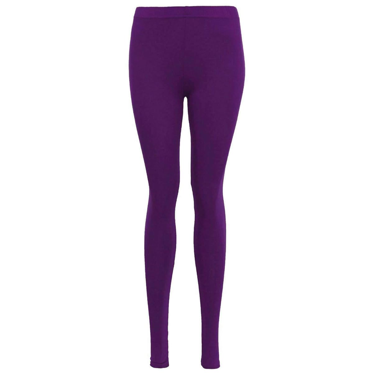 Zaif & Hari Womens Legging Ladies Plain Stretchy Viscose Full Length Leggings Plus Size 8-26 (Purple, 24-26)