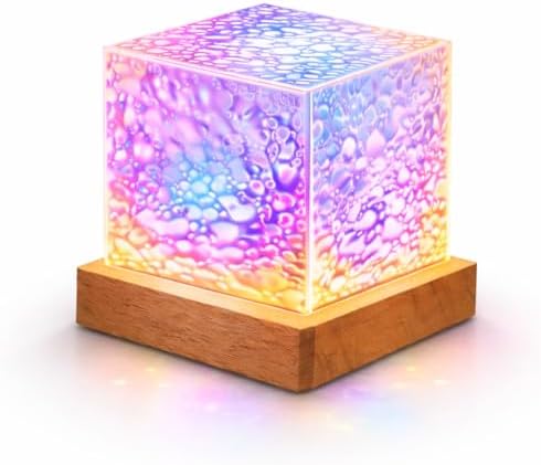 Luminária LED RGB em Cubo Recarregável USB com Controle Remoto e ...