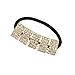 Xiwstar Fashion Bling Crystal Rhinestone Hair Ties Hair Bands Hair Ropes Hair Elastics Hair Circles Scrunchies Hair Accessories Headband for Women Girls (Gold)