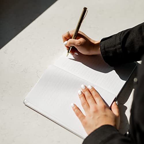 Sweet Water Decor Cute Motivational Lined Composition Notebook For Women, 100 Ruled Pages For Writing, Diary With Fabric Inspirational Cover (Strong Beautiful Brave Courageous) #TOP3