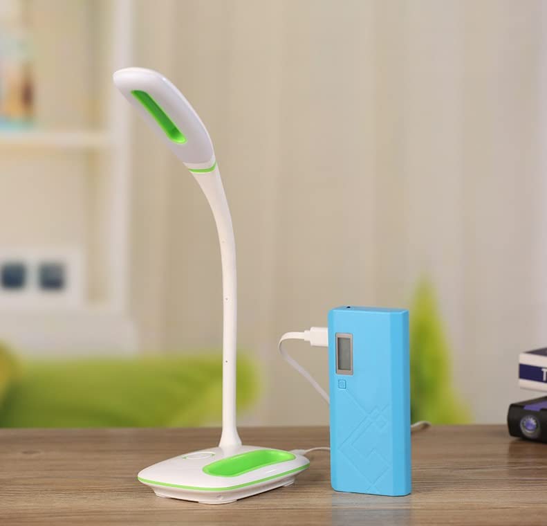 Lampe de bureau LED tactile avec col de cygne flexible et recharge USB