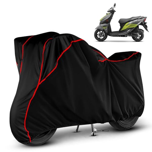 Image of Heavy Duty Waterproof Scooty Cover for Suzuki Avenis 125 | All Weather Protection from Rain, Dust, Sun & Scratches | Universal Fit for All Bike & Scooty | Black Red Piping | Avenis 125 Scooty Cover